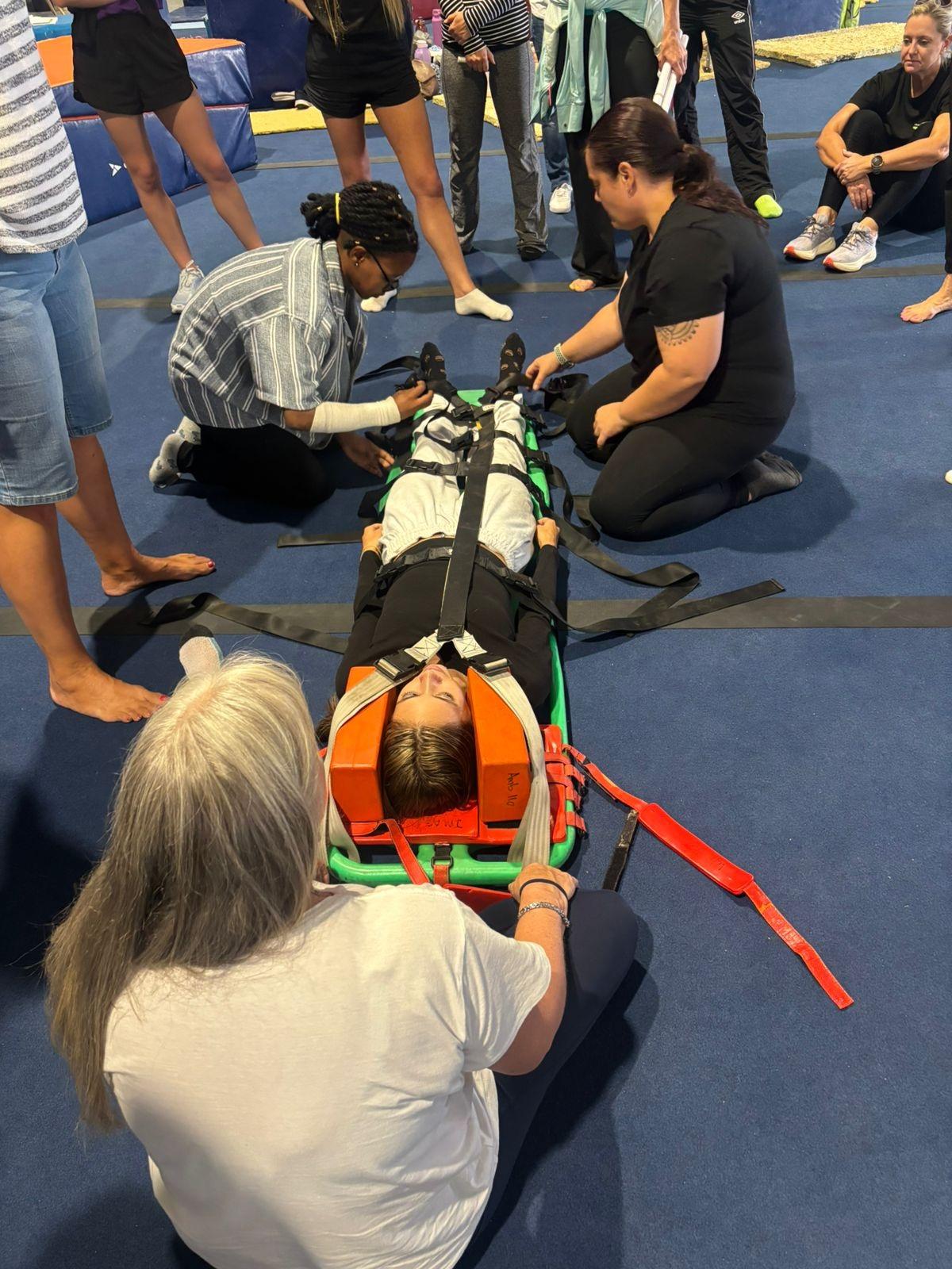 Dunmore health and safety training — injury response practical